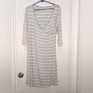 Soft Surroundings Faux Wrap Knit Dress